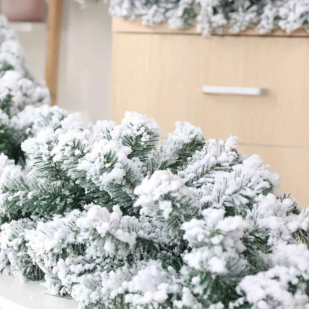 Flurry 9ft Snow-Flocked Garland