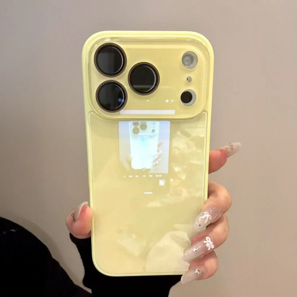 Tempered Glass Candy Color Hard Case for iPhone 15 16 17 Pro Max 14 13 12 11 Camera Protector Bumper Shockproof Slim Cover