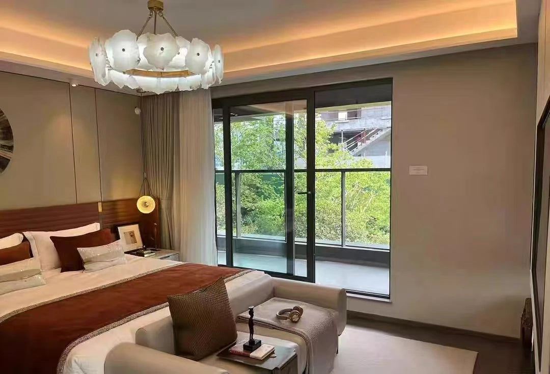 GOODNEST MERIDIA | Brass & Alabaster Chandelier