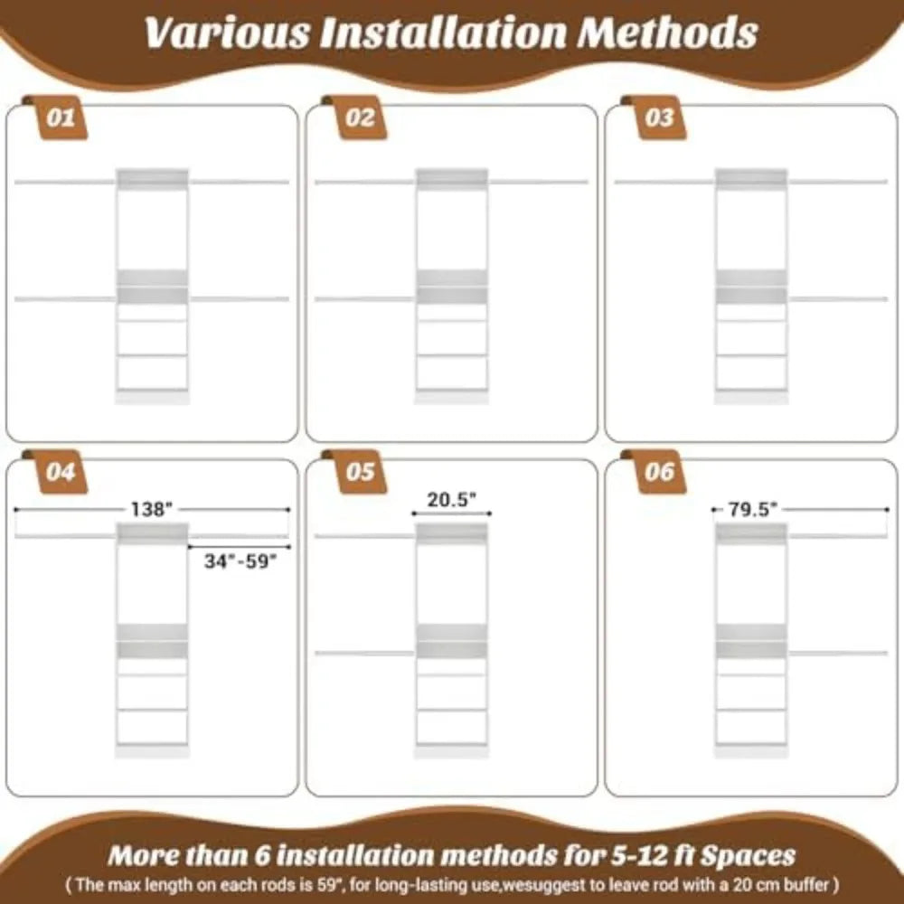 Range 12ft Open Closet Shelving System