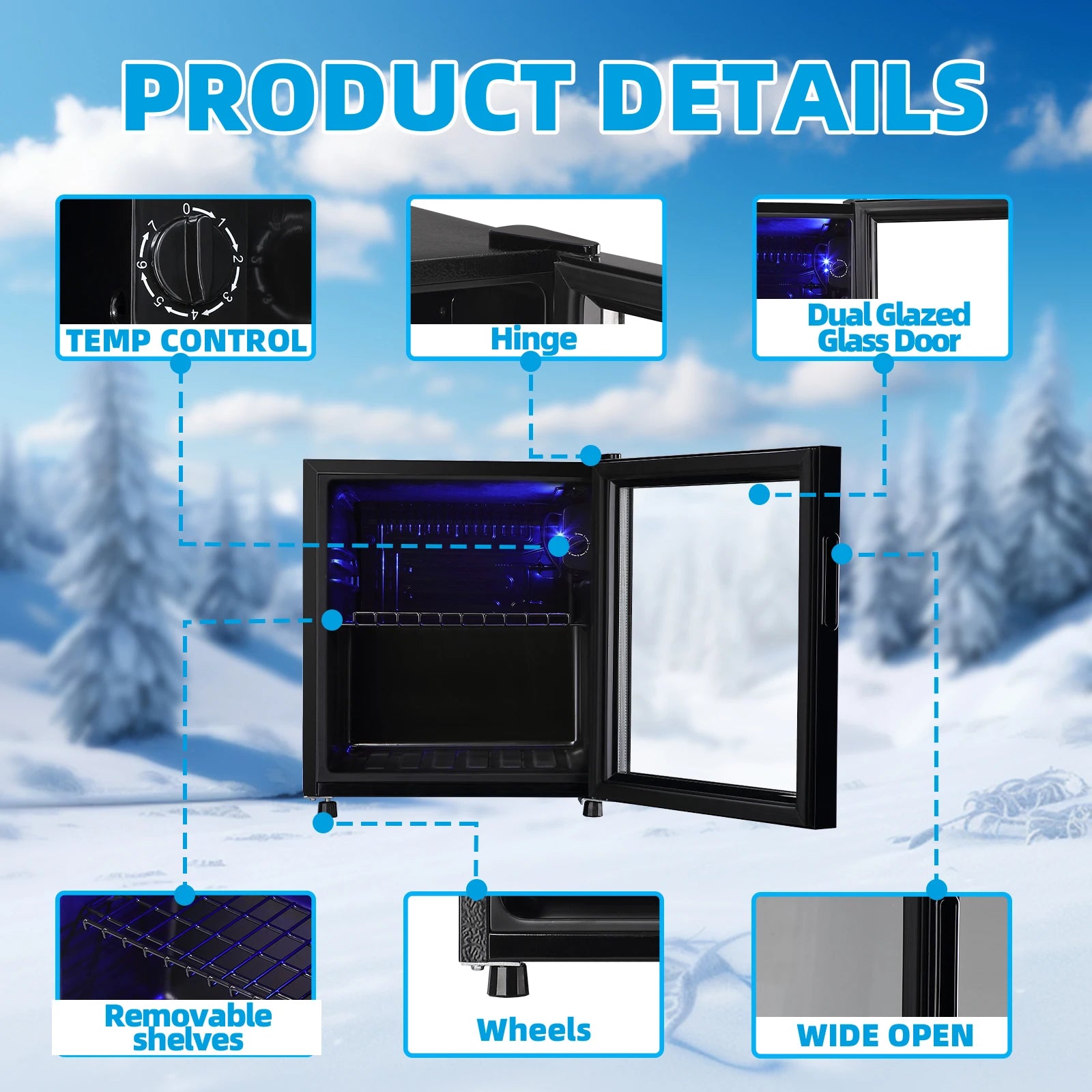 GOODNEST TAP | 85-Can Countertop Beverage Fridge