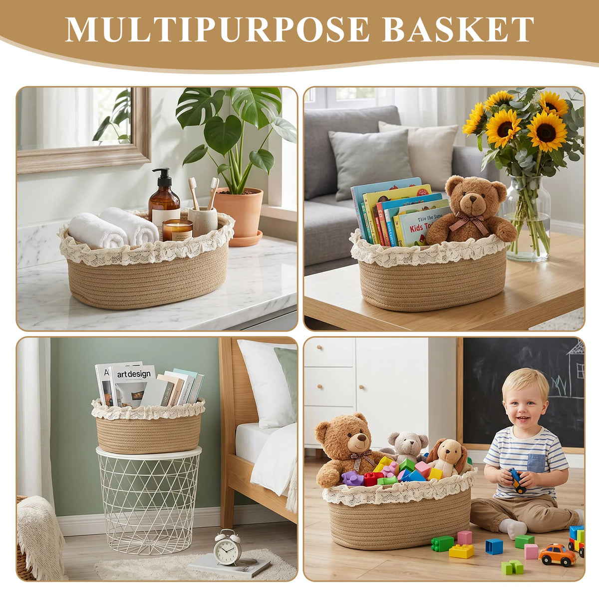 GOODNEST WEAVE | Cotton Rope Basket Set of 4
