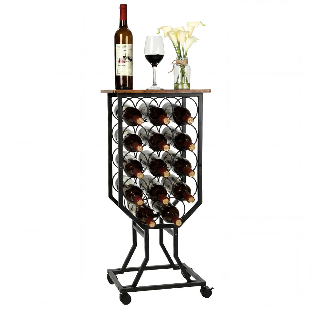 GOODNEST CARAFE | 12-Bottle Rolling Wine Rack