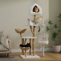 GOODNEST BOUGH | Solid Wood Cat Tree with Swing