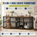 Twin 87" Double Dog Crate Console