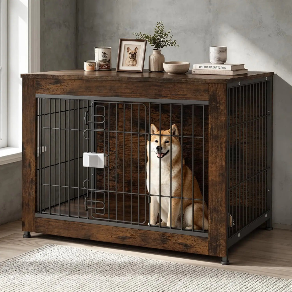 GOODNEST DEN | Wooden Dog Crate Side Table