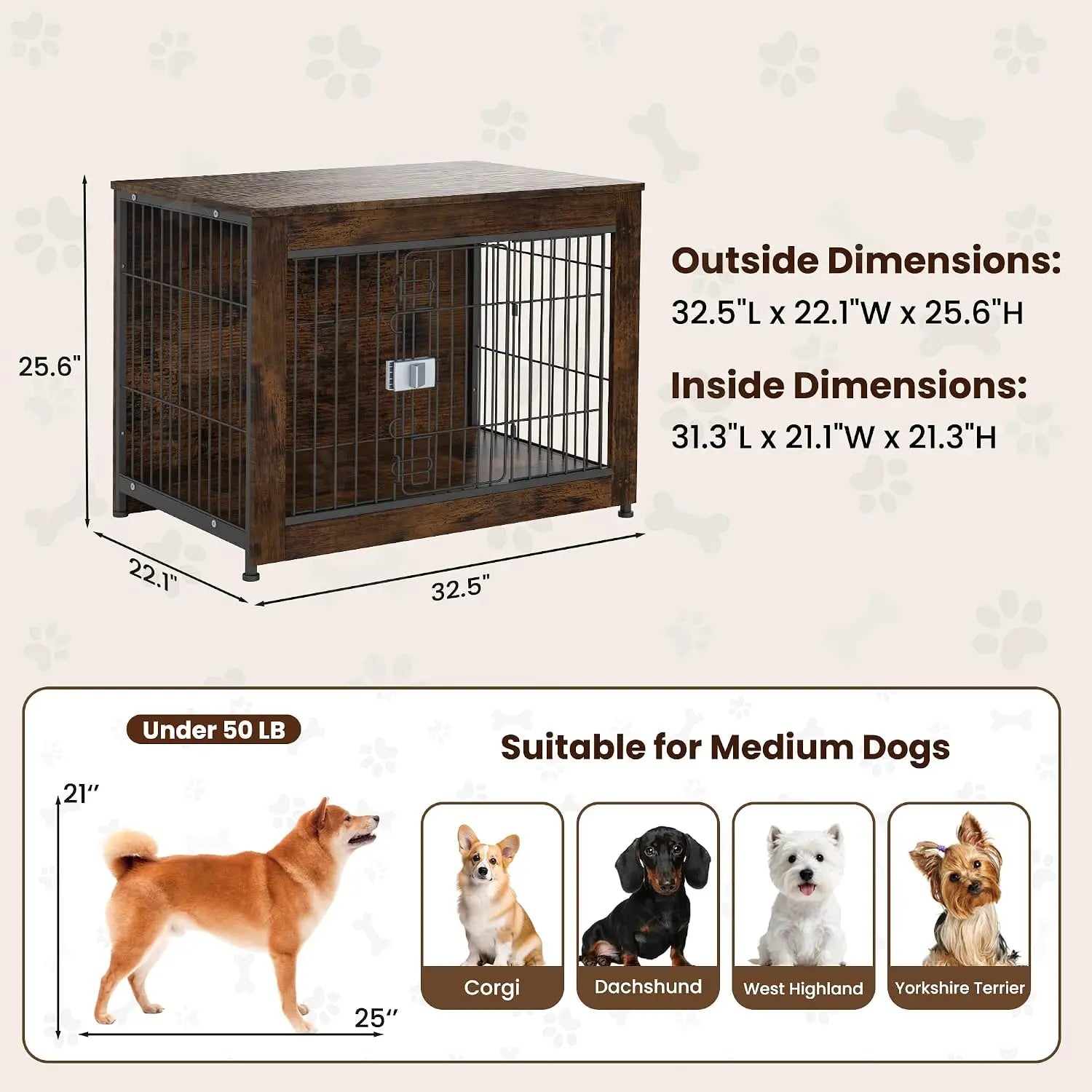 GOODNEST DEN | Wooden Dog Crate Side Table