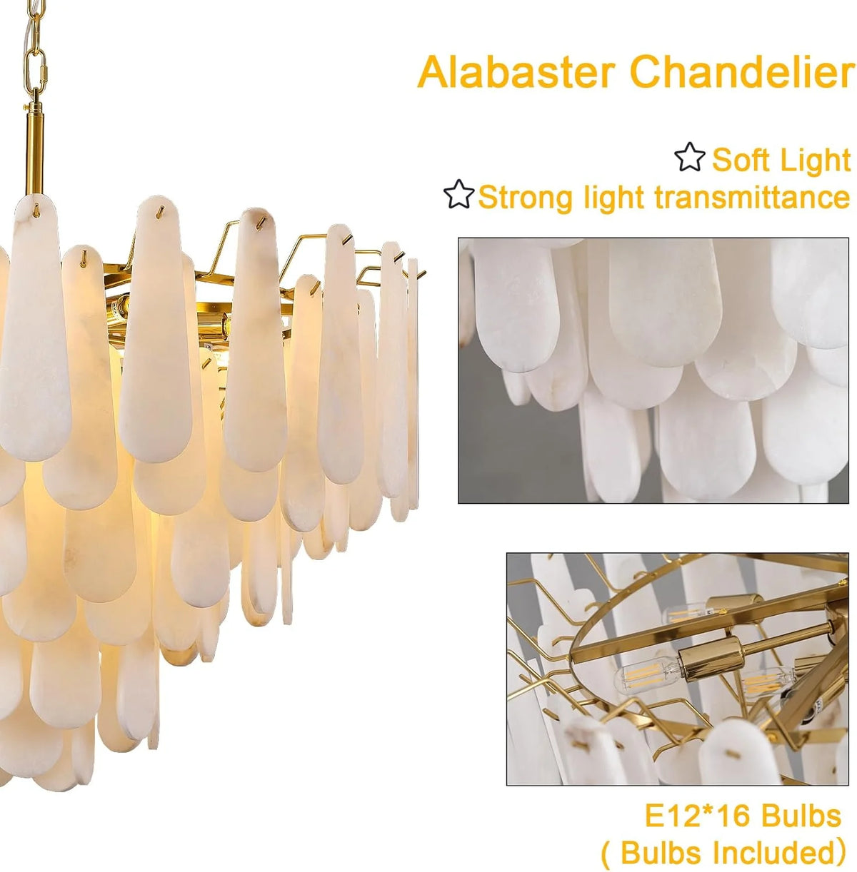 GOODNEST HALLOW | Alabaster Ring Chandelier