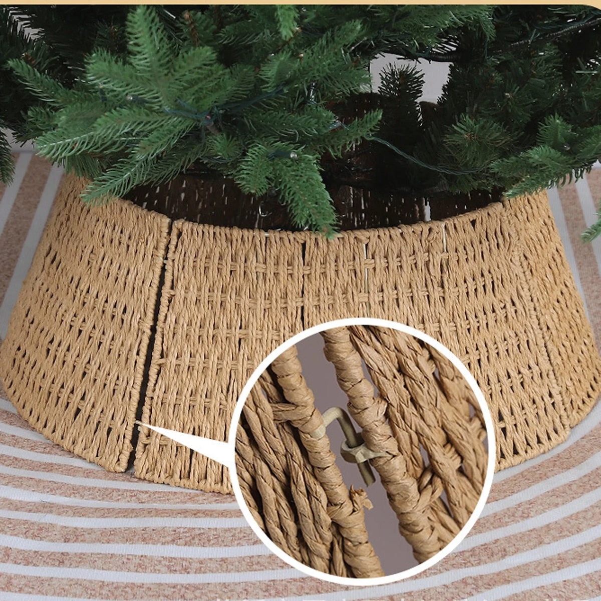 Rattan Woven Christmas Tree Collar