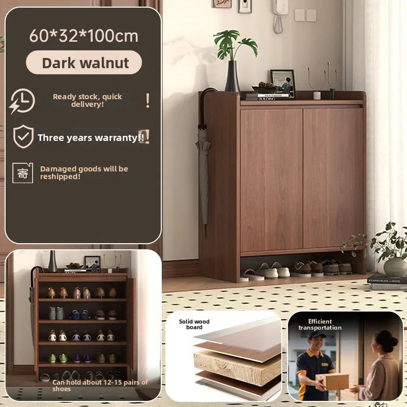 GOODNEST VESTIBULE | Solid Wood Shoe Cabinet