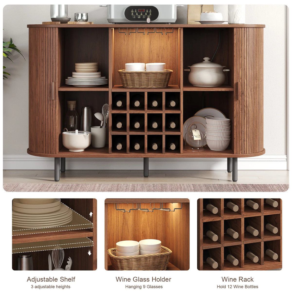 GOODNEST DECANTER | Lit Wine Bar Sideboard