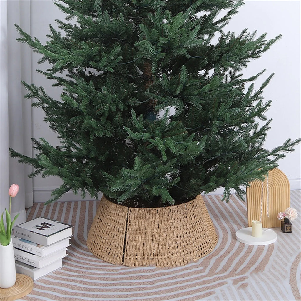 Rattan Woven Christmas Tree Collar