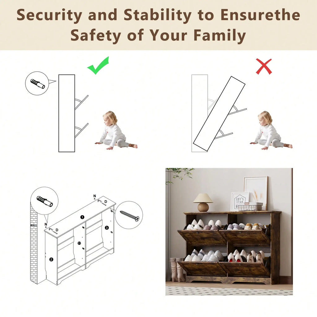 GOODNEST THRESHOLD | Slim Entryway Shoe Cabinet