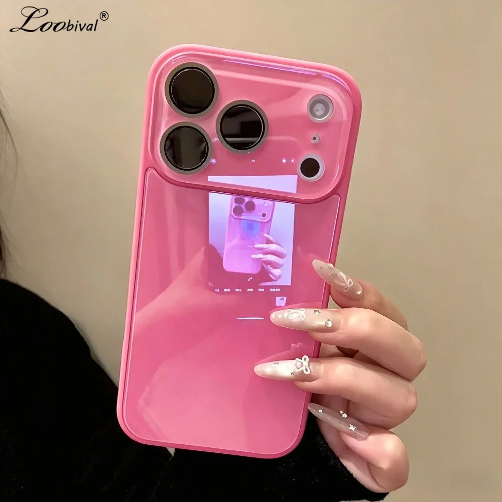 Tempered Glass Candy Color Hard Case for iPhone 15 16 17 Pro Max 14 13 12 11 Camera Protector Bumper Shockproof Slim Cover