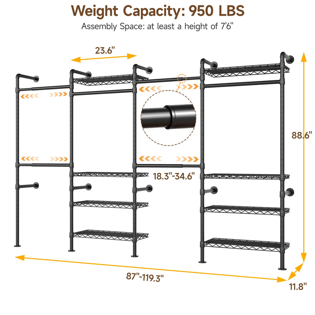 Rigging Wall-Mounted Pipe Clothes Rack