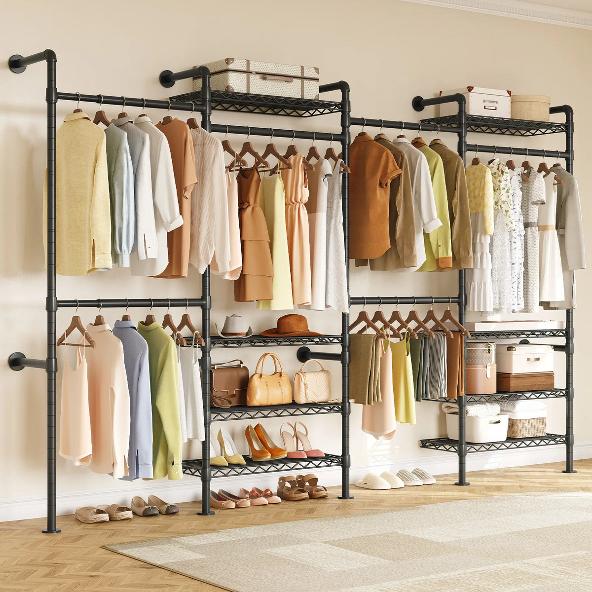 Rigging Wall-Mounted Pipe Clothes Rack - GoodNest