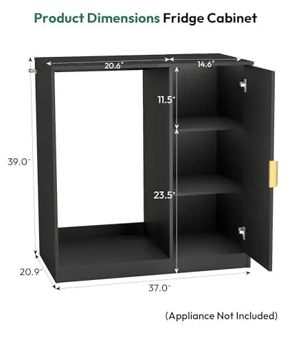 GOODNEST CELLAR | Fluted Bar Cabinet, Fridge Bay