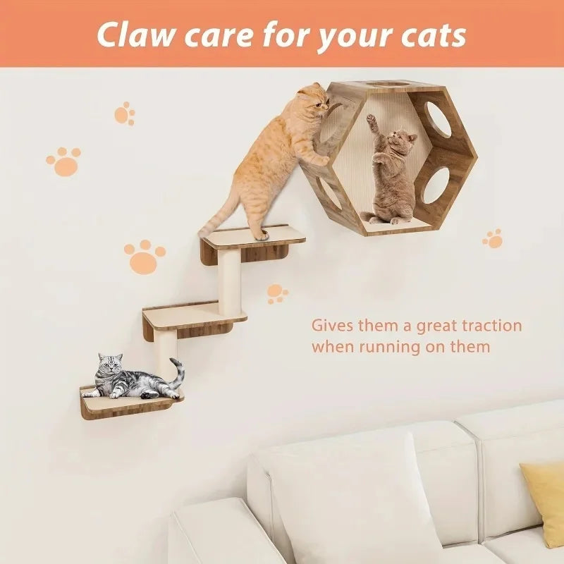 Self-Adhesive Cat Scratching Mat Trimmable Sofa Protector with Removable Carpet - Anti-Scratch Board & Play Pad for Cats