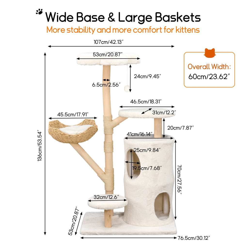 GOODNEST THICKET | Solid Wood Cat Activity Tower