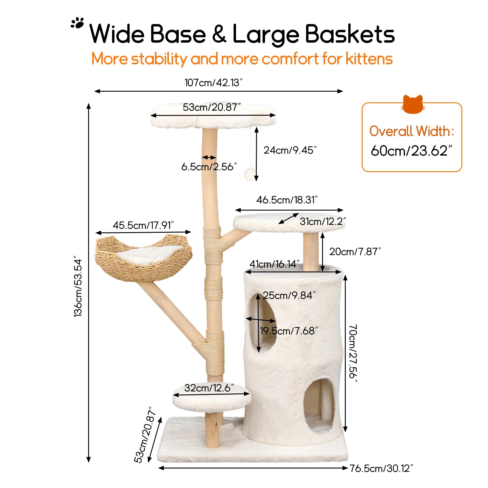 GOODNEST THICKET | Solid Wood Cat Activity Tower