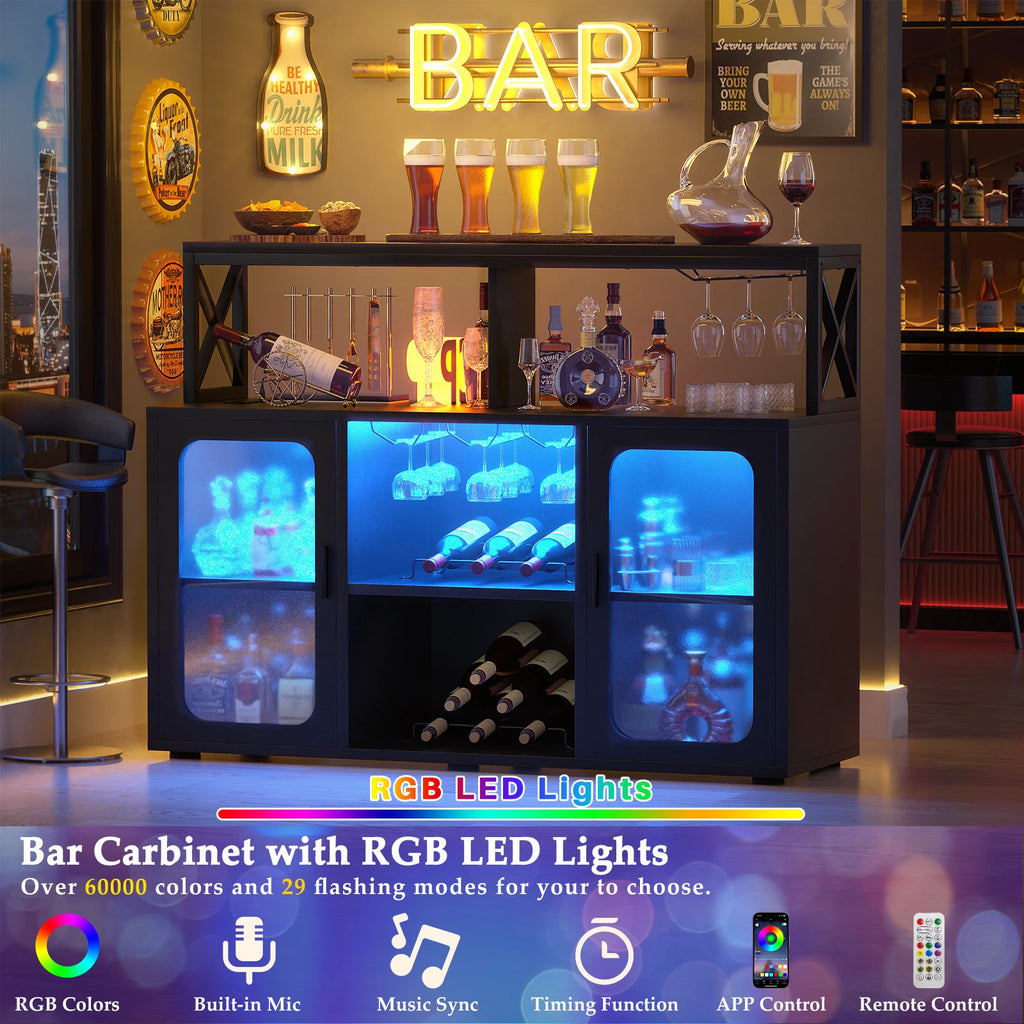 GOODNEST TAVERN | Lit Bar Cabinet with Outlets