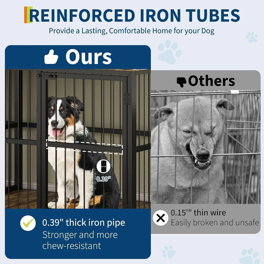Twin 87" Double Dog Crate Console