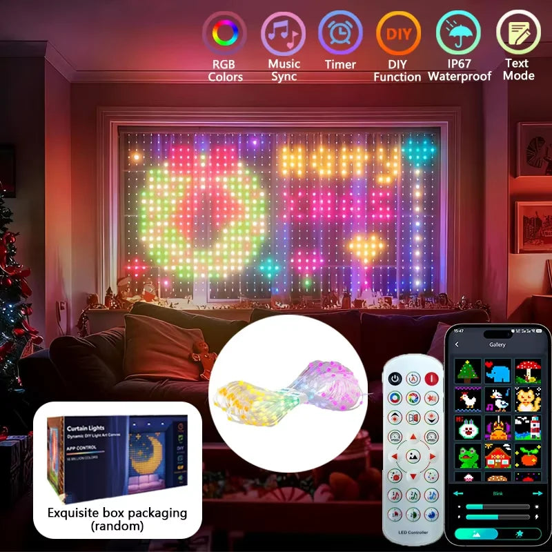 Cascade Smart LED Curtain Lights - GoodNest