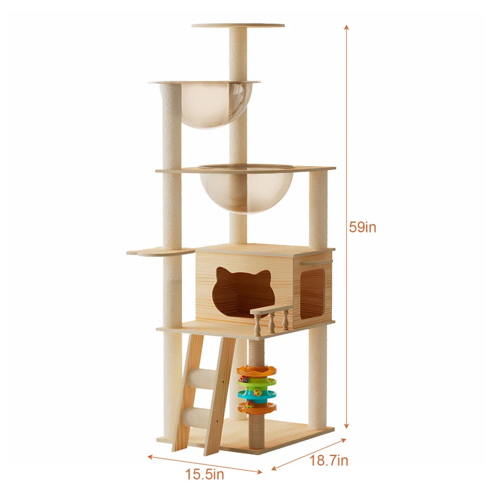 GOODNEST BRANCH | 59" Cat Tower with Hammock