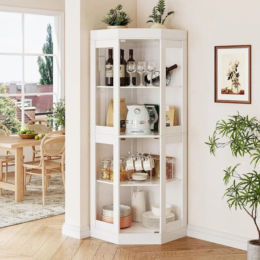 GOODNEST PANTRY | 70" Glass Door Display Cabinet