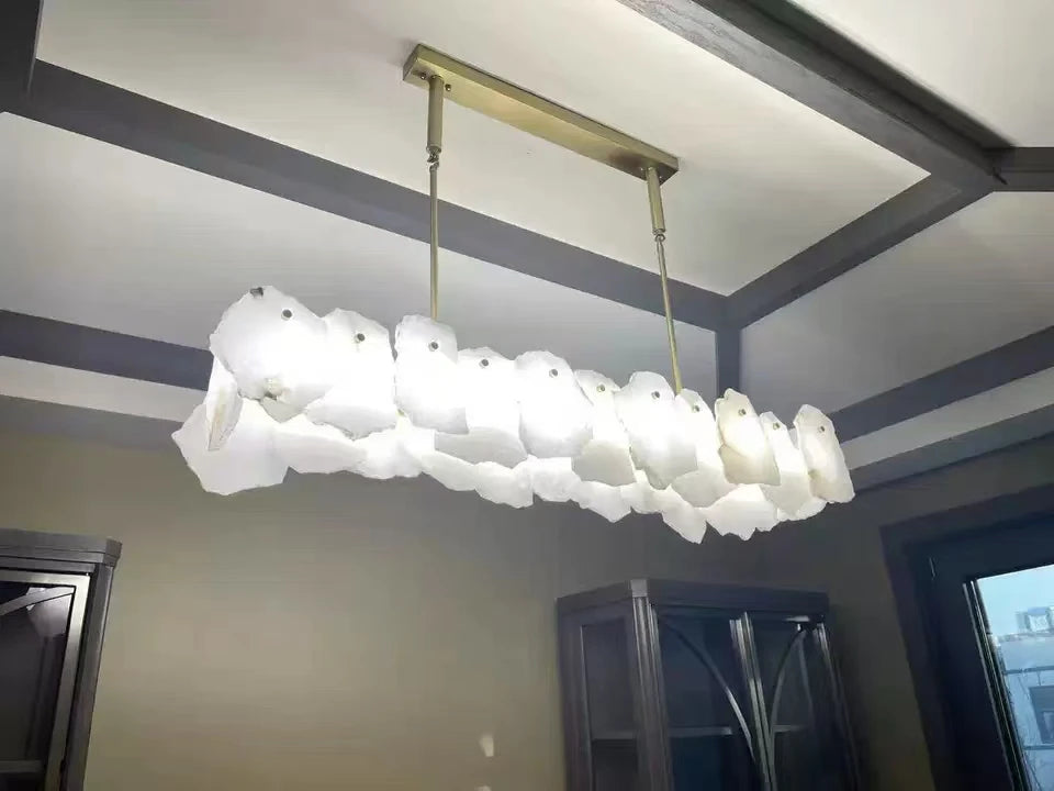 GOODNEST MERIDIA | Brass & Alabaster Chandelier