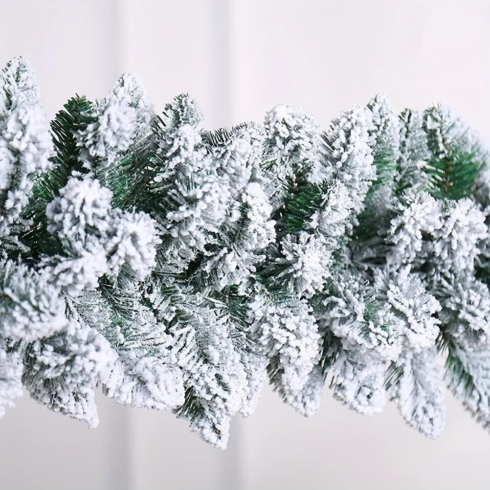 Flurry 9ft Snow-Flocked Garland