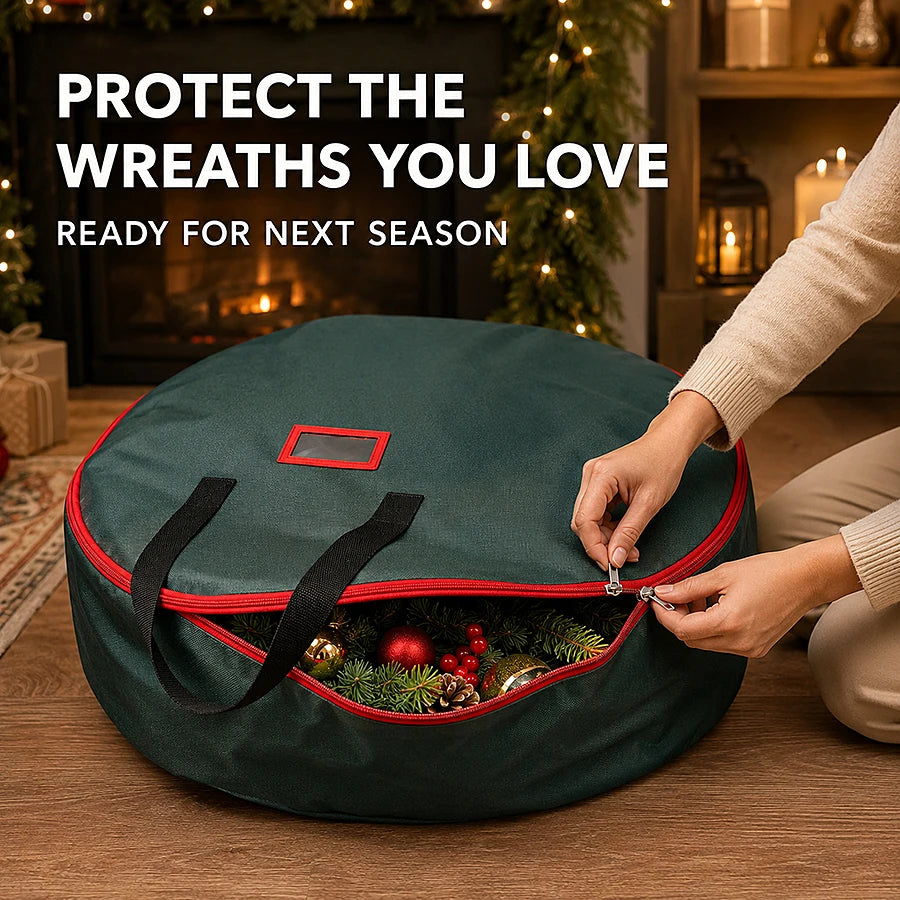 Keep Round Ornament Storage Bag