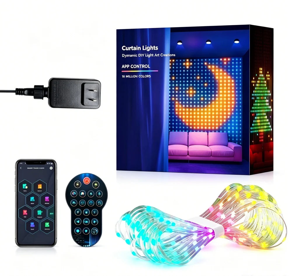 Cascade Smart LED Curtain Lights