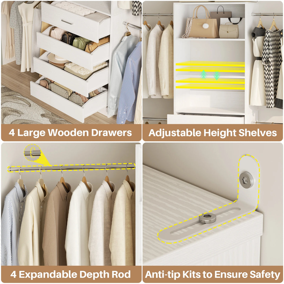 Vestry 9ft Closet System with Drawers
