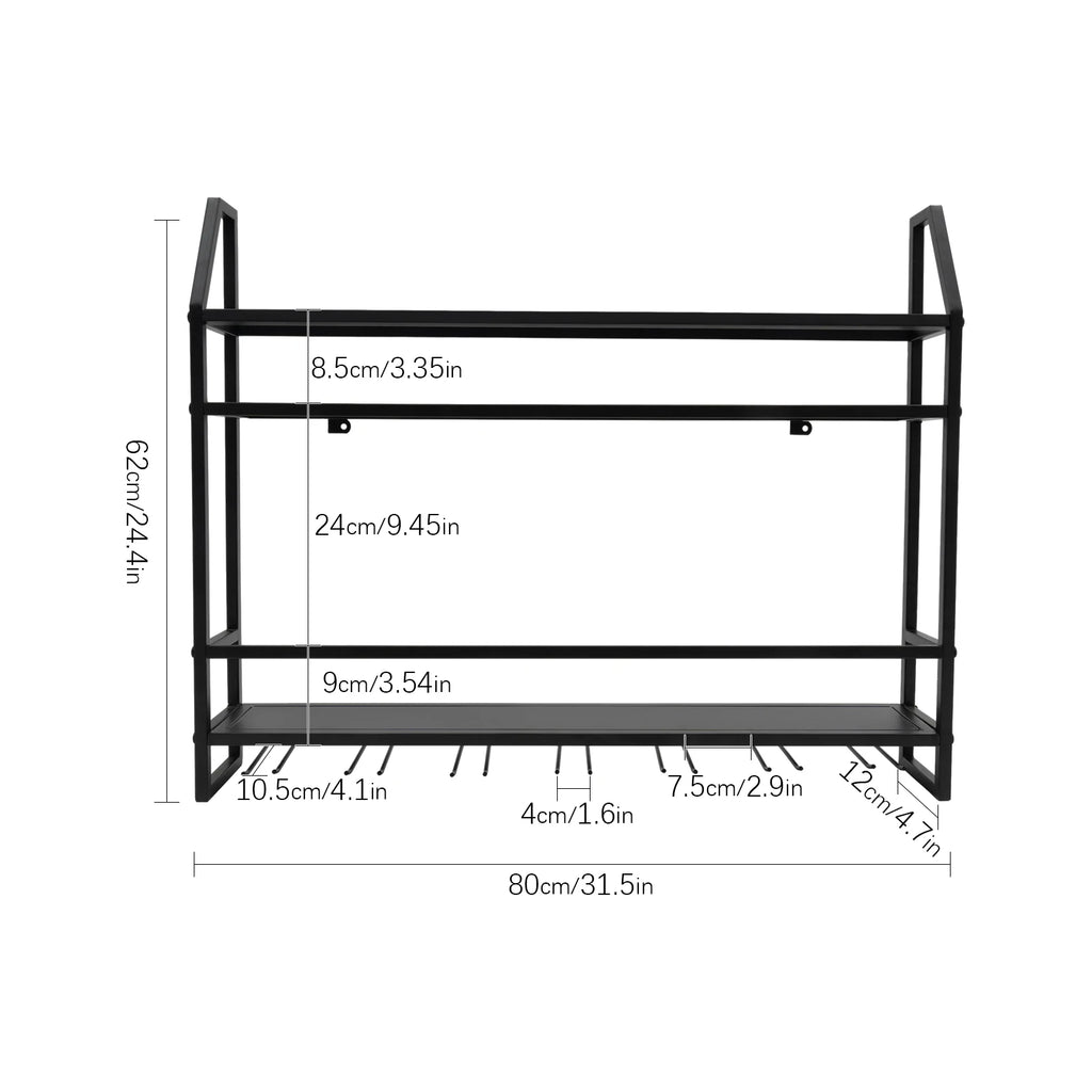 GOODNEST RAIL | Wall Wine Rack with Glass Holder