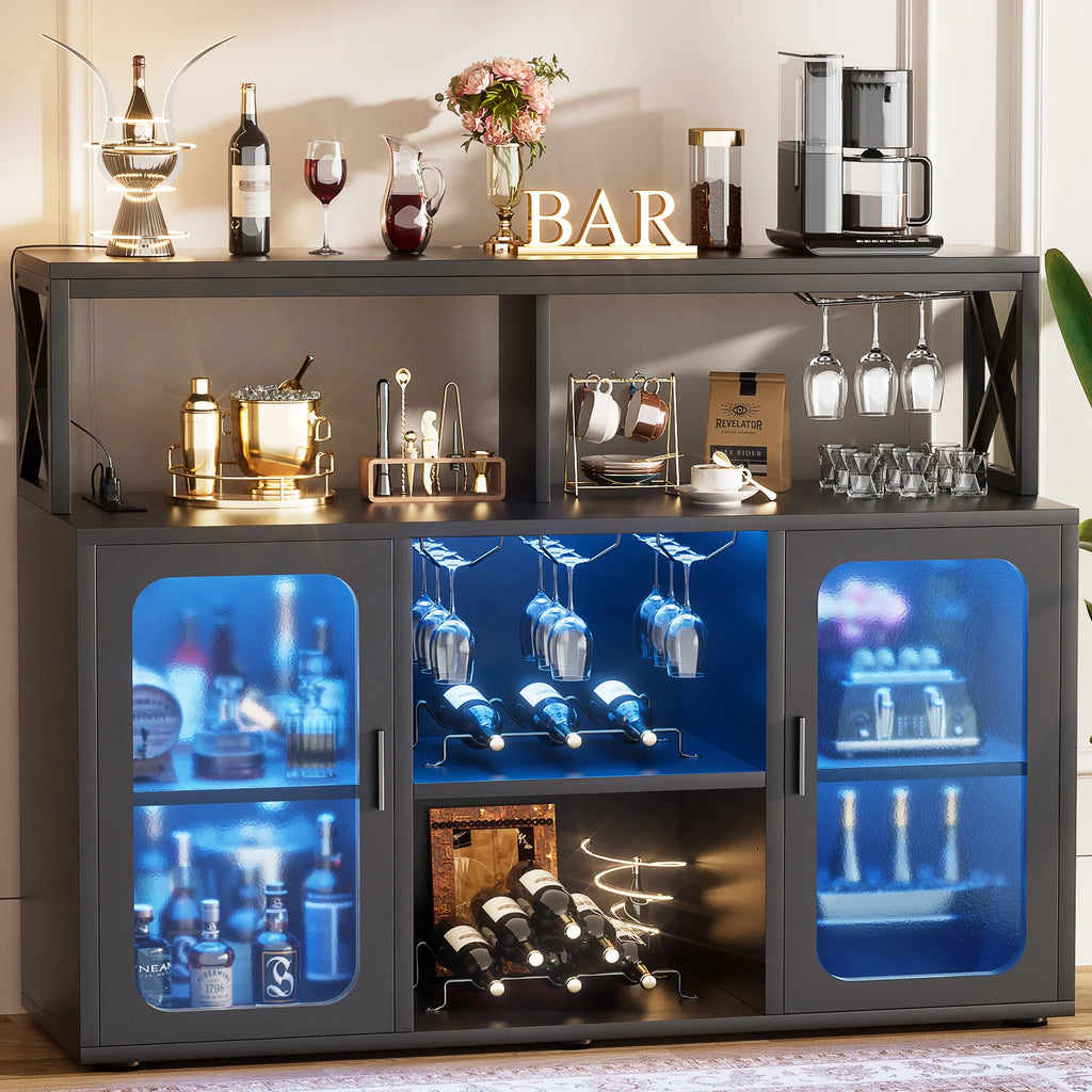 GOODNEST TAVERN | Lit Bar Cabinet with Outlets