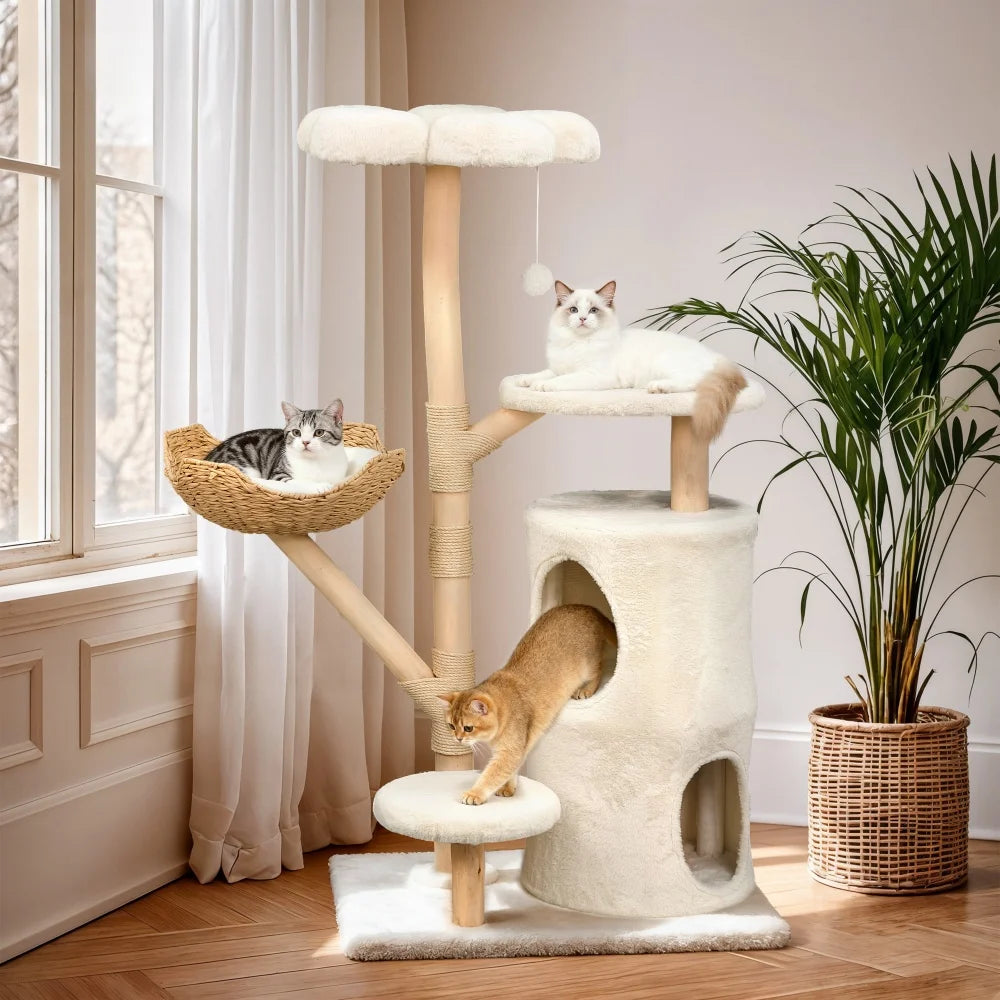 GOODNEST THICKET | Solid Wood Cat Activity Tower