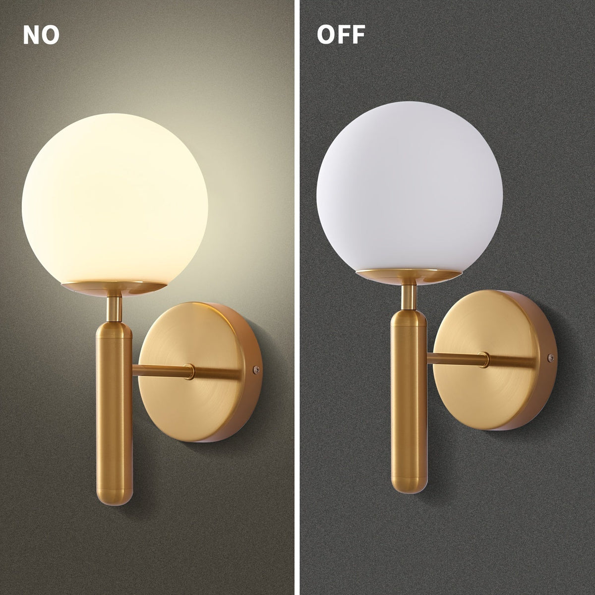 Orb Glass Globe Wall Light