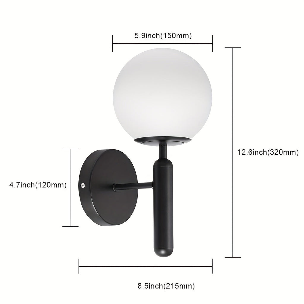 Orb Glass Globe Wall Light