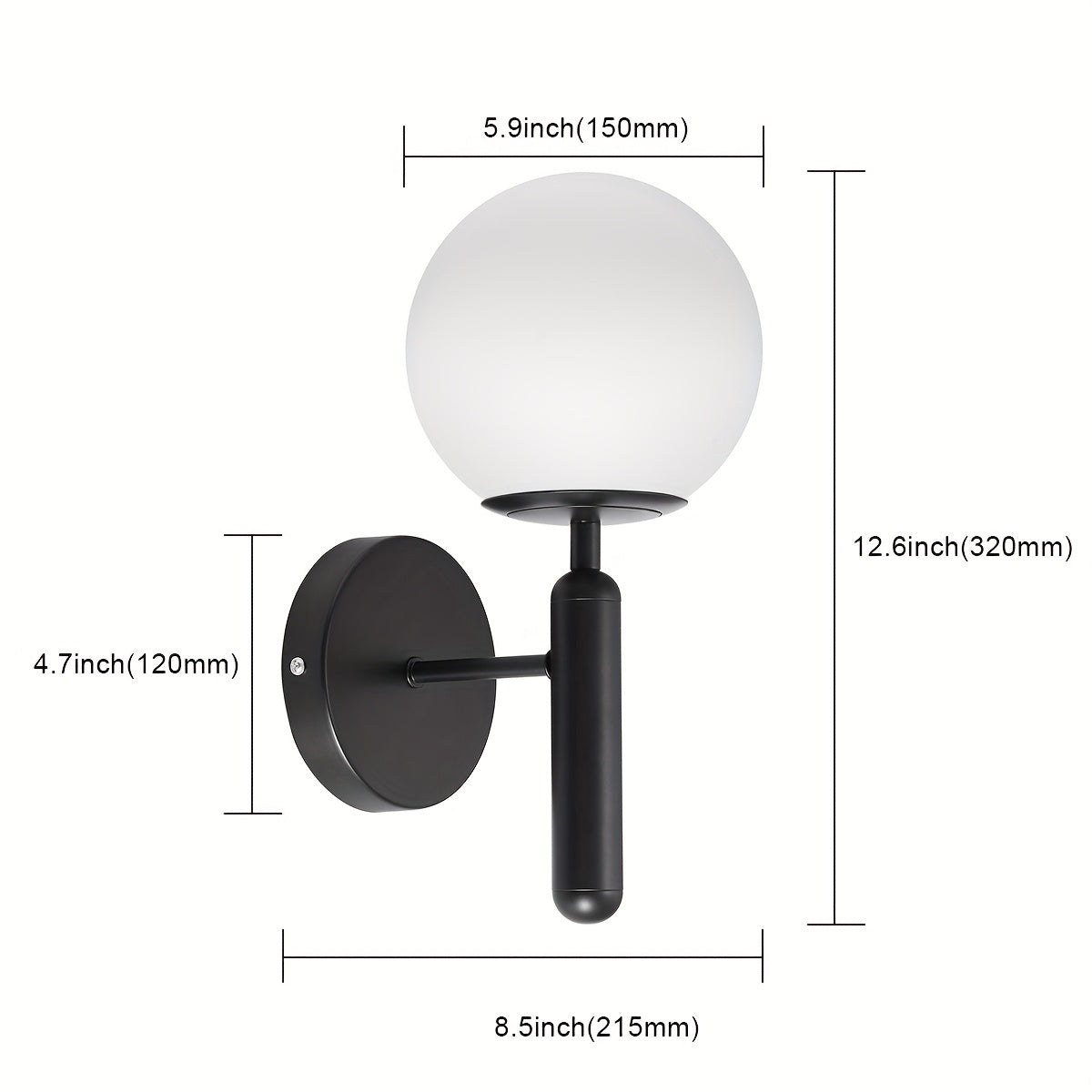 Orb Glass Globe Wall Light