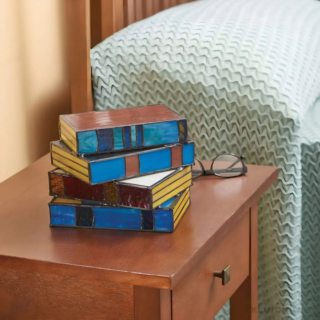 Verse Stained Glass Book Lamp