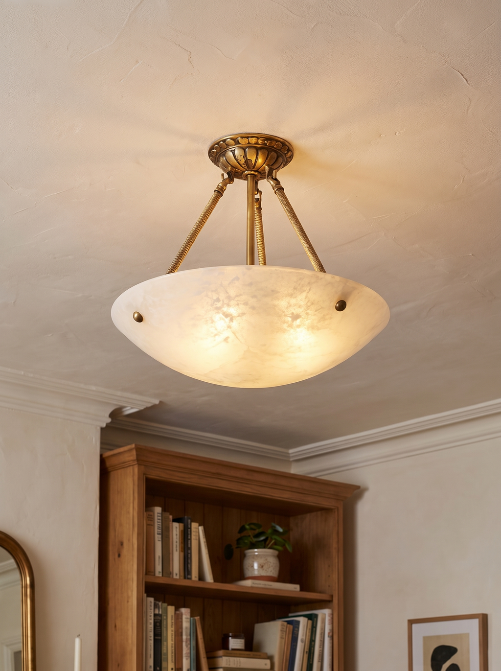 GOODNEST ALBA ceiling light seen from below showing grooved collar
