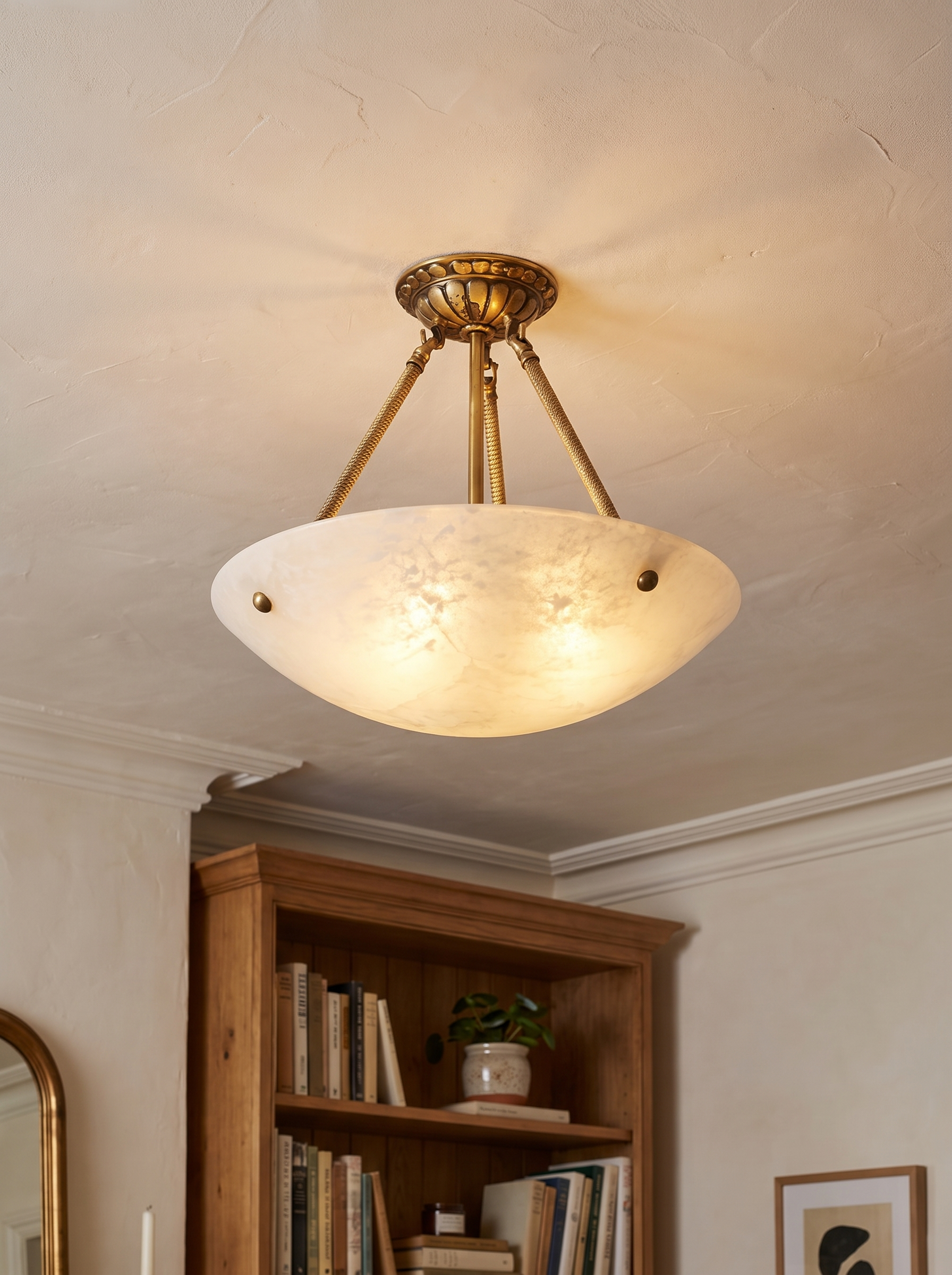 GOODNEST ALBA ceiling light seen from below showing grooved collar