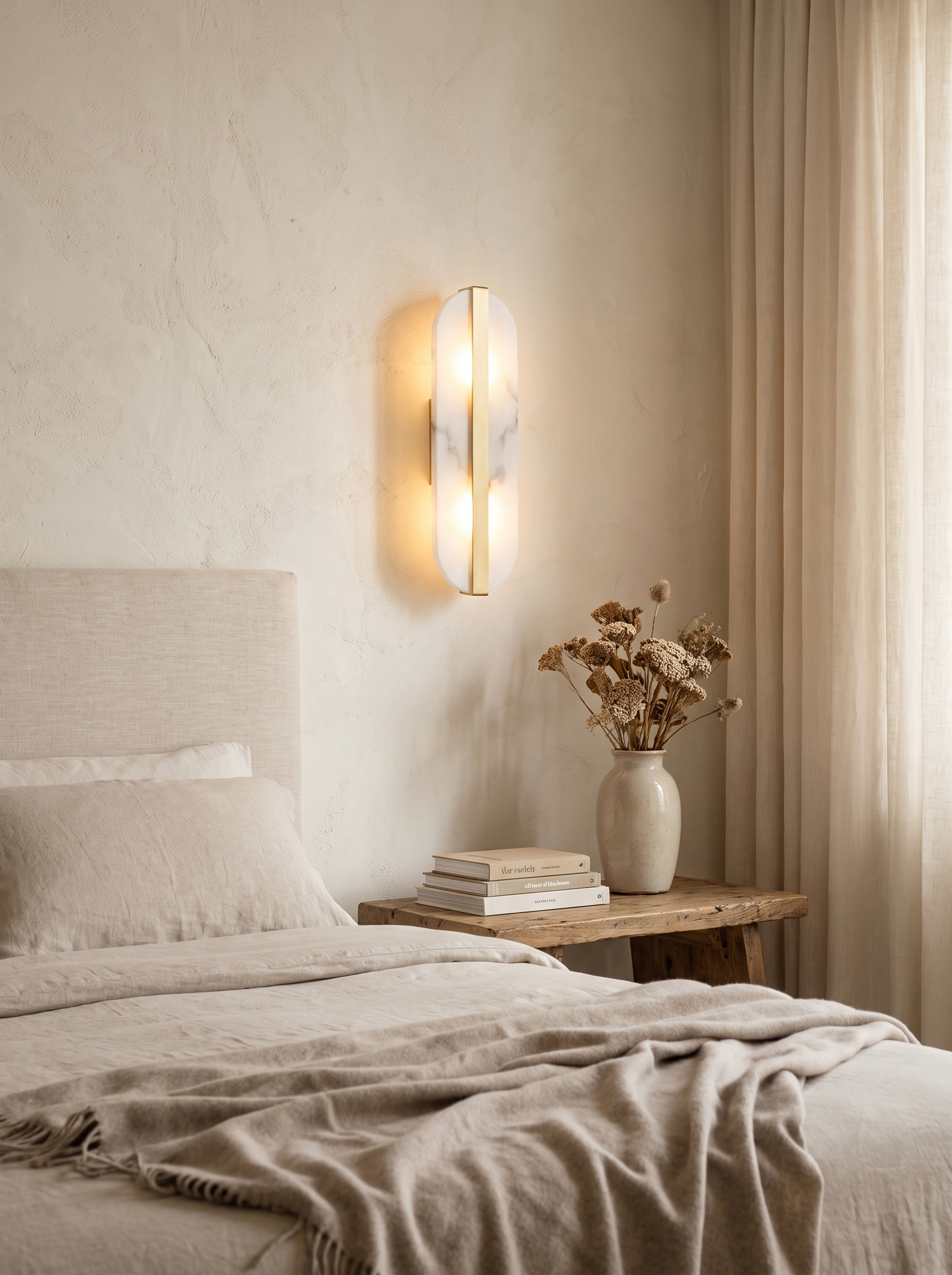 GOODNEST VESPER soft alabaster glow across a bedroom wall
