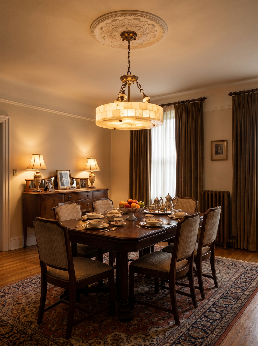 GOODNEST CHALK ceiling light in a period room with cornicing