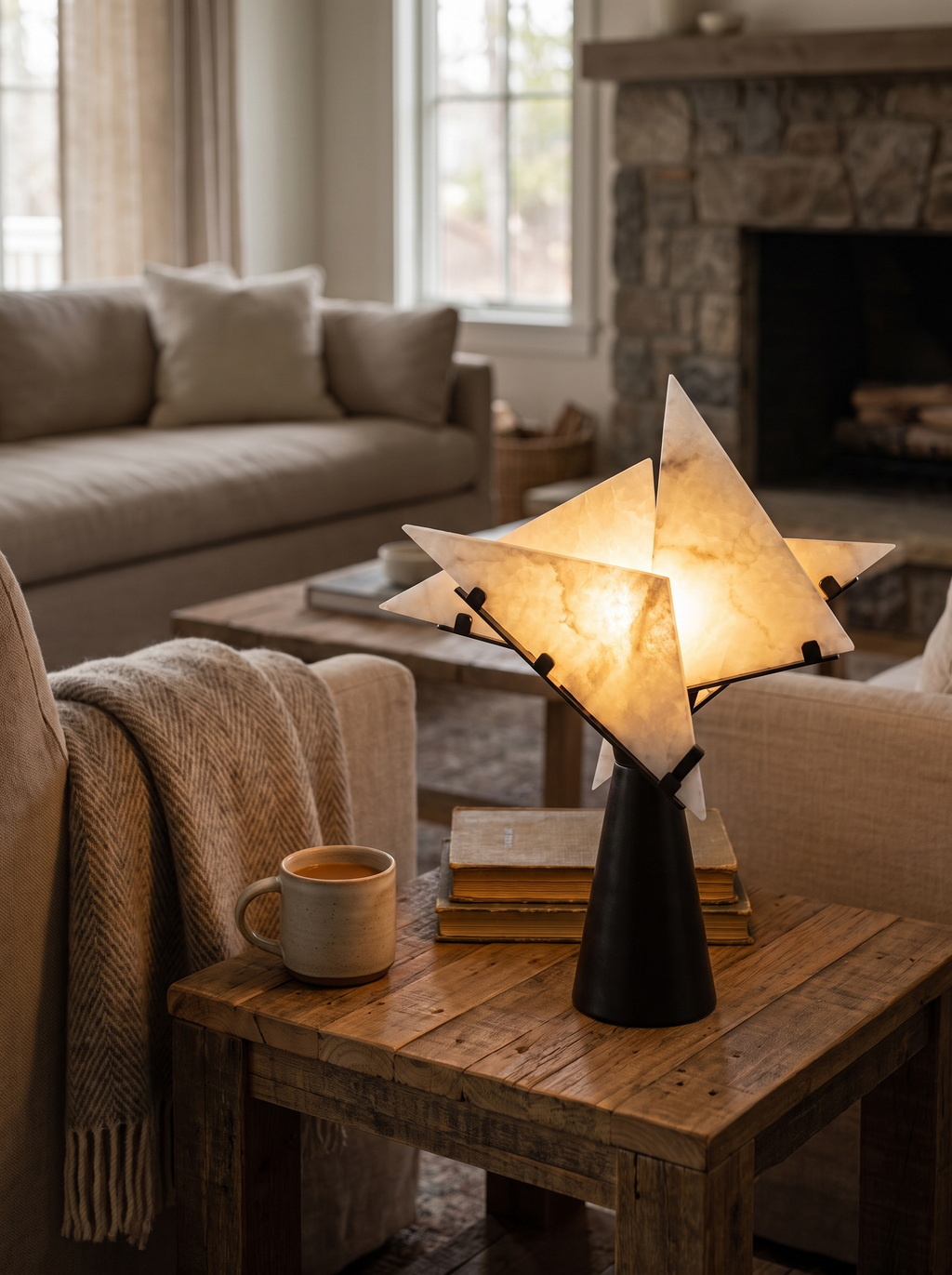 SIENNA alabaster table lamp soft glow