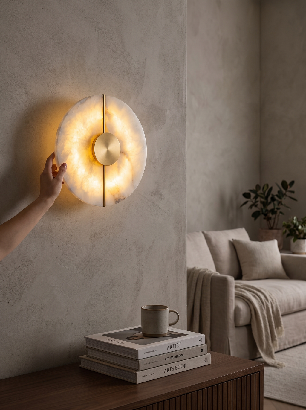 GOODNEST SOLSTICE vertical line giving the alabaster disc an axis