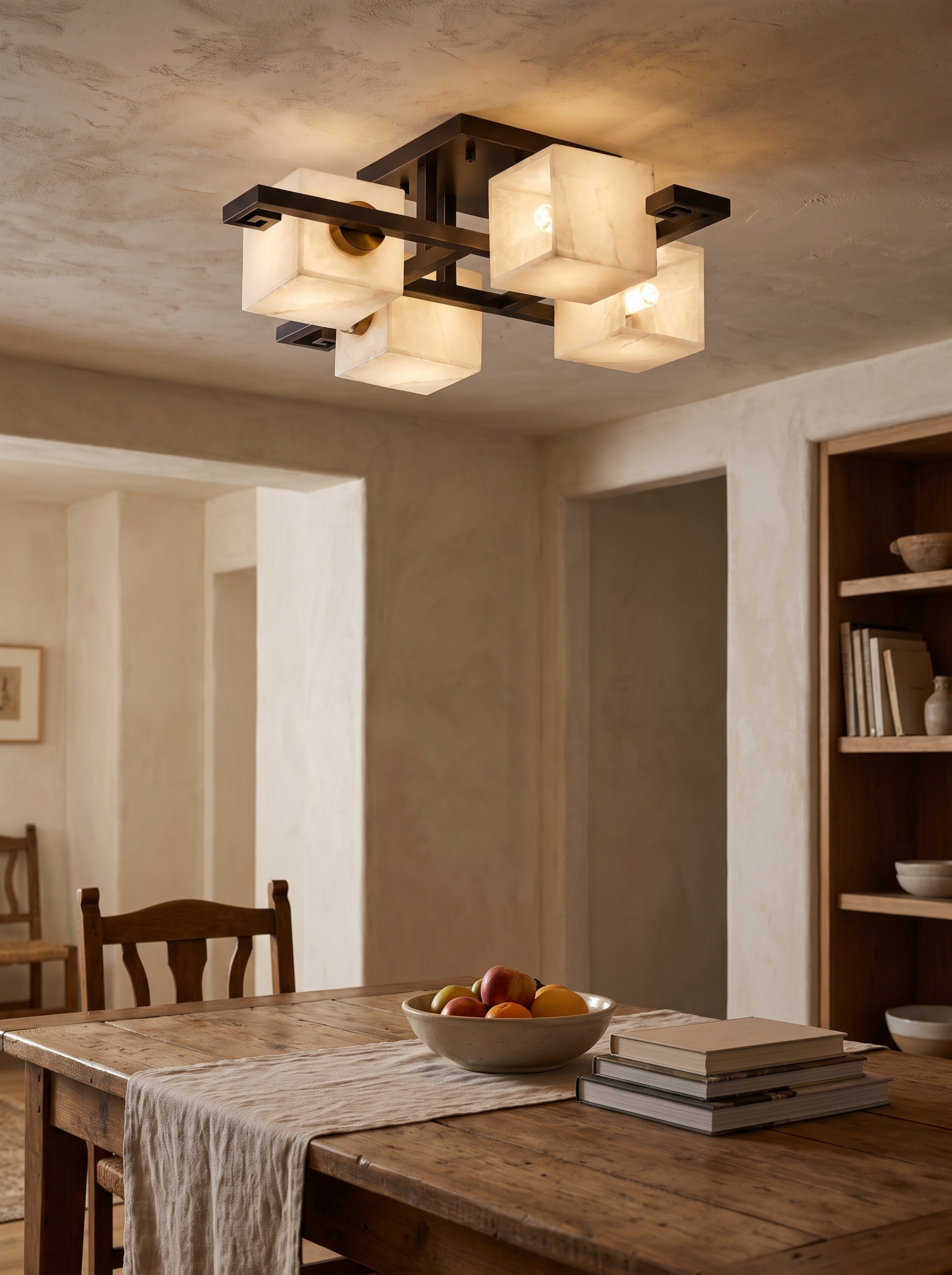 GOODNEST PRISM cube ceiling light seen from an angle showing depth