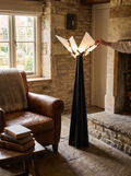 GOODNEST TERRA floor lamp with alabaster elements gathered at the top