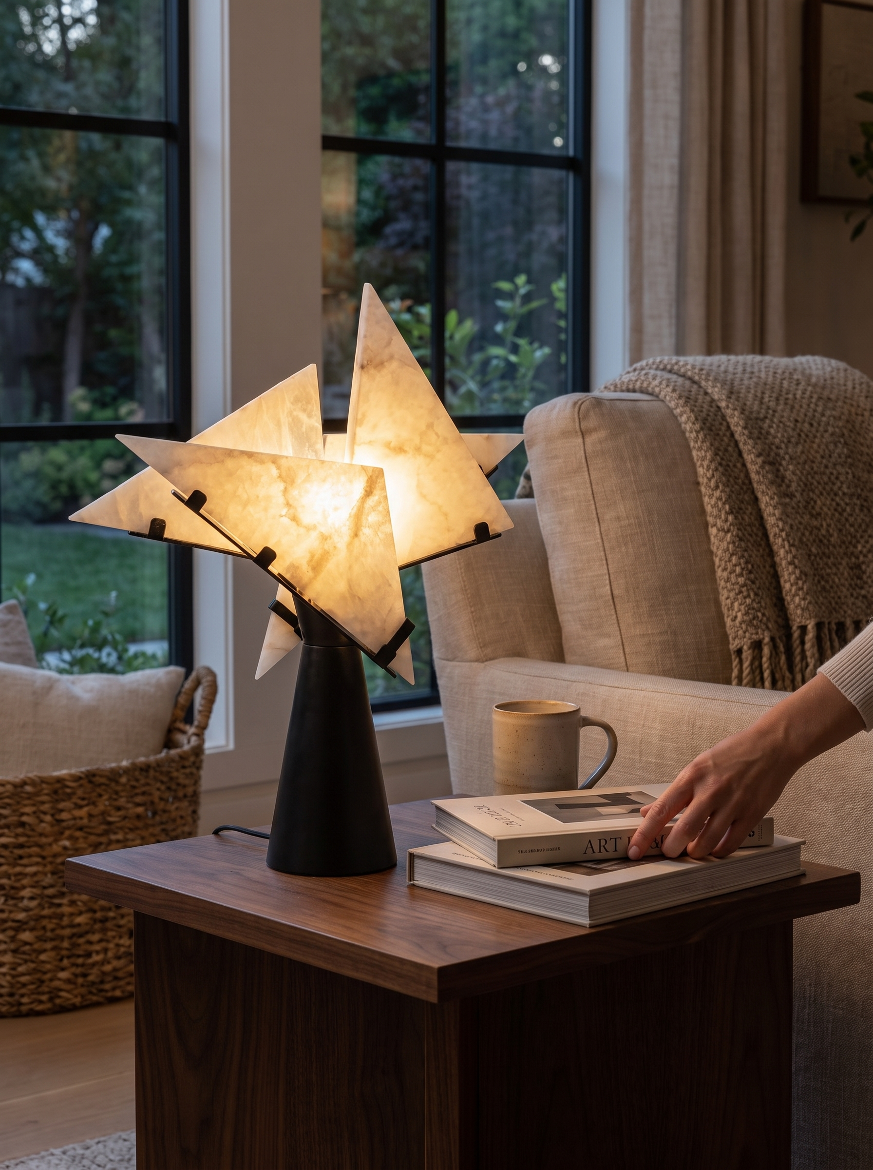 GOODNEST SIENNA triangular alabaster panels fanning outward